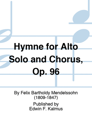 Book cover for Hymne for Alto Solo and Chorus, Op. 96