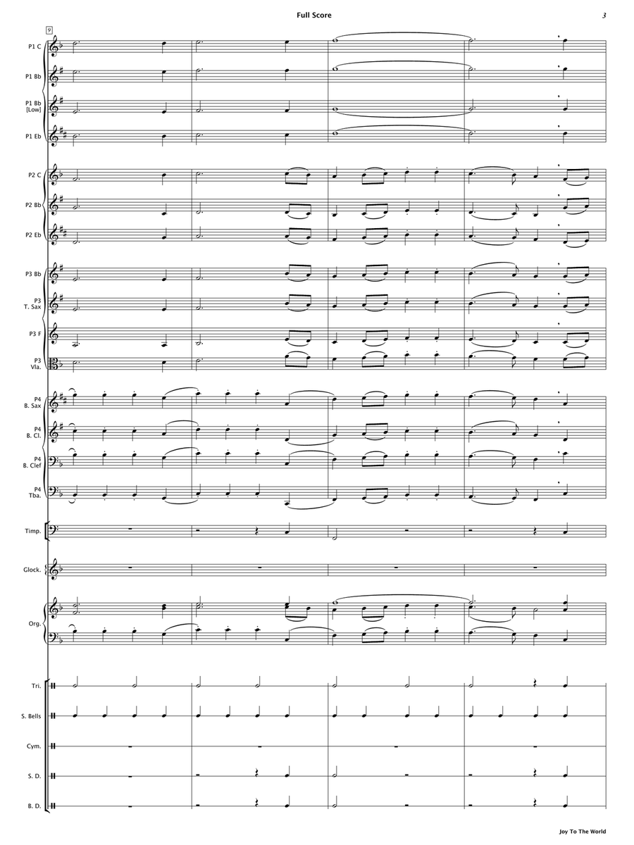 Joy To The World (Flexible Instrumentation) Concert Band scores gallery preview page 6