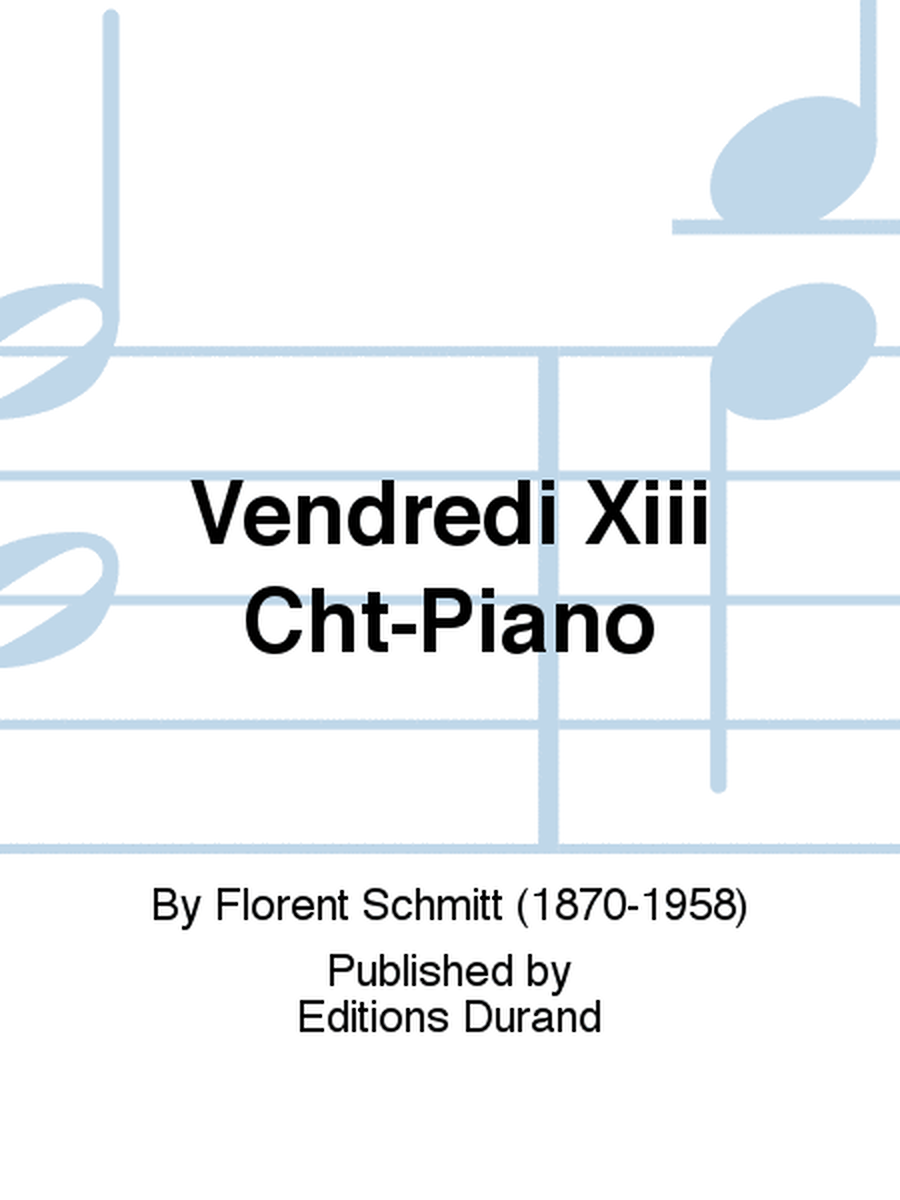 Vendredi Xiii Cht-Piano
