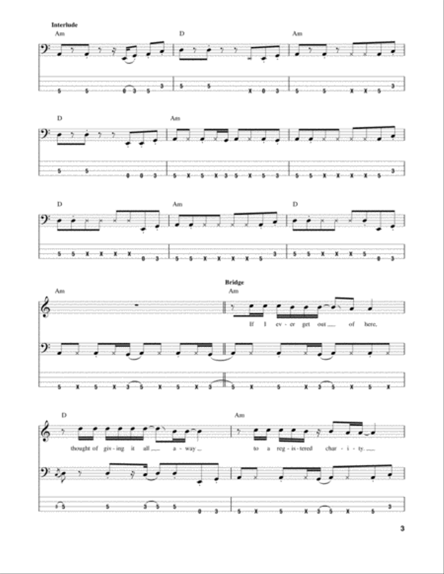 Band On The Run Guitar Tablature scores gallery preview page 3