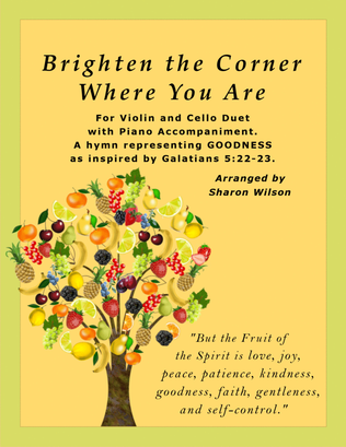 Book cover for Brighten the Corner Where You Are (Violin and Cello Duet with Piano Accompaniment)