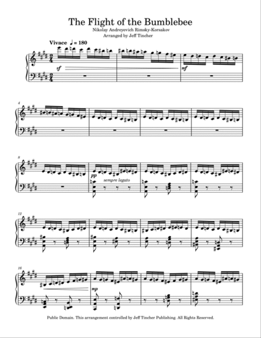 The Flight of the Bumblebee Piano Solo scores gallery preview page 2