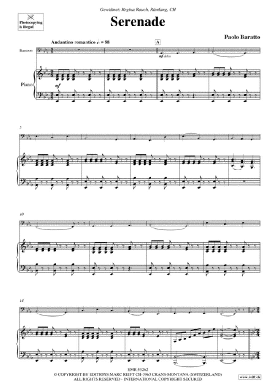 Serenade Bassoon Solo scores gallery preview page 3