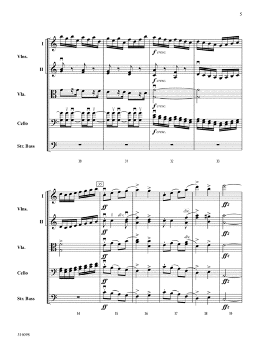 Allegro Giocoso (From Symphony No. 4): Score String Orchestra scores gallery preview page 5