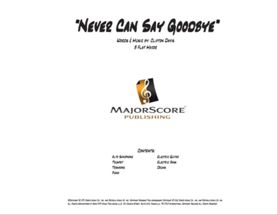 Never Can Say Goodbye Tenor Saxophone scores gallery preview page 1