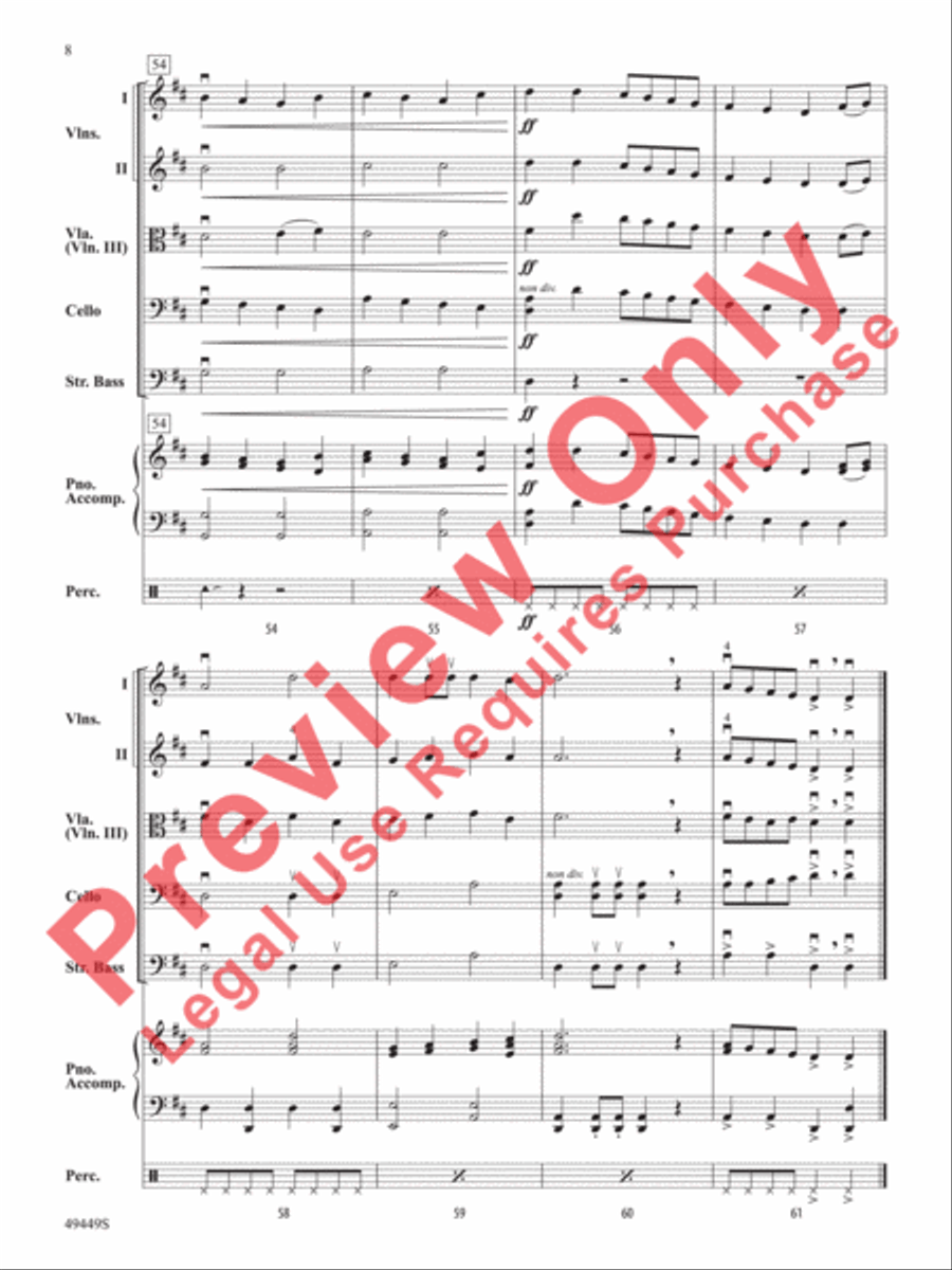 Snow Day String Orchestra scores gallery preview page 9