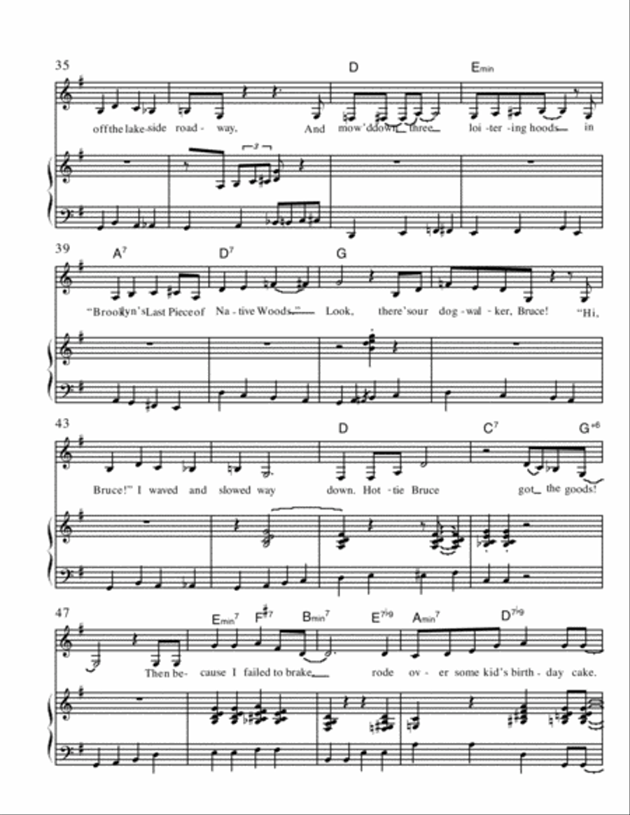 How I Learned To Ride My Bike Piano, Vocal, Guitar scores gallery preview page 3