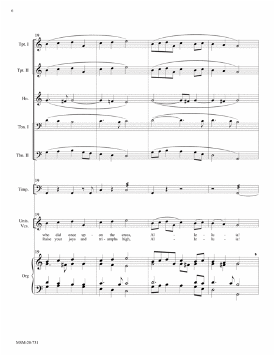 Three Congregational Hymn Settings for Brass Unison Choir scores gallery preview page 6