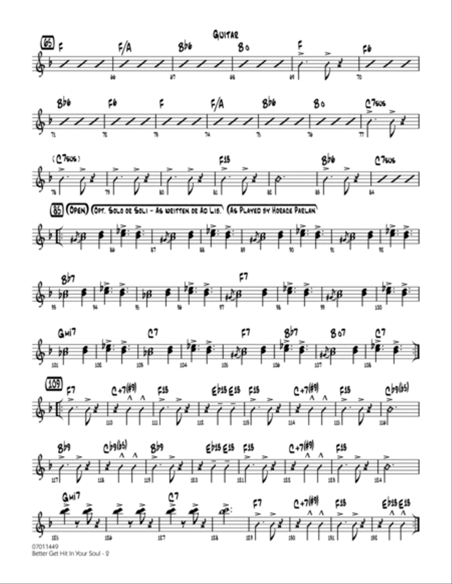 Better Get Hit In Your Soul - Guitar Part scores gallery preview page 2