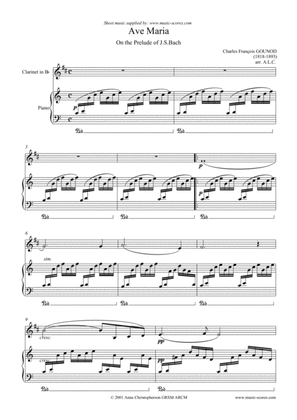 Ave Maria - Clarinet and Piano