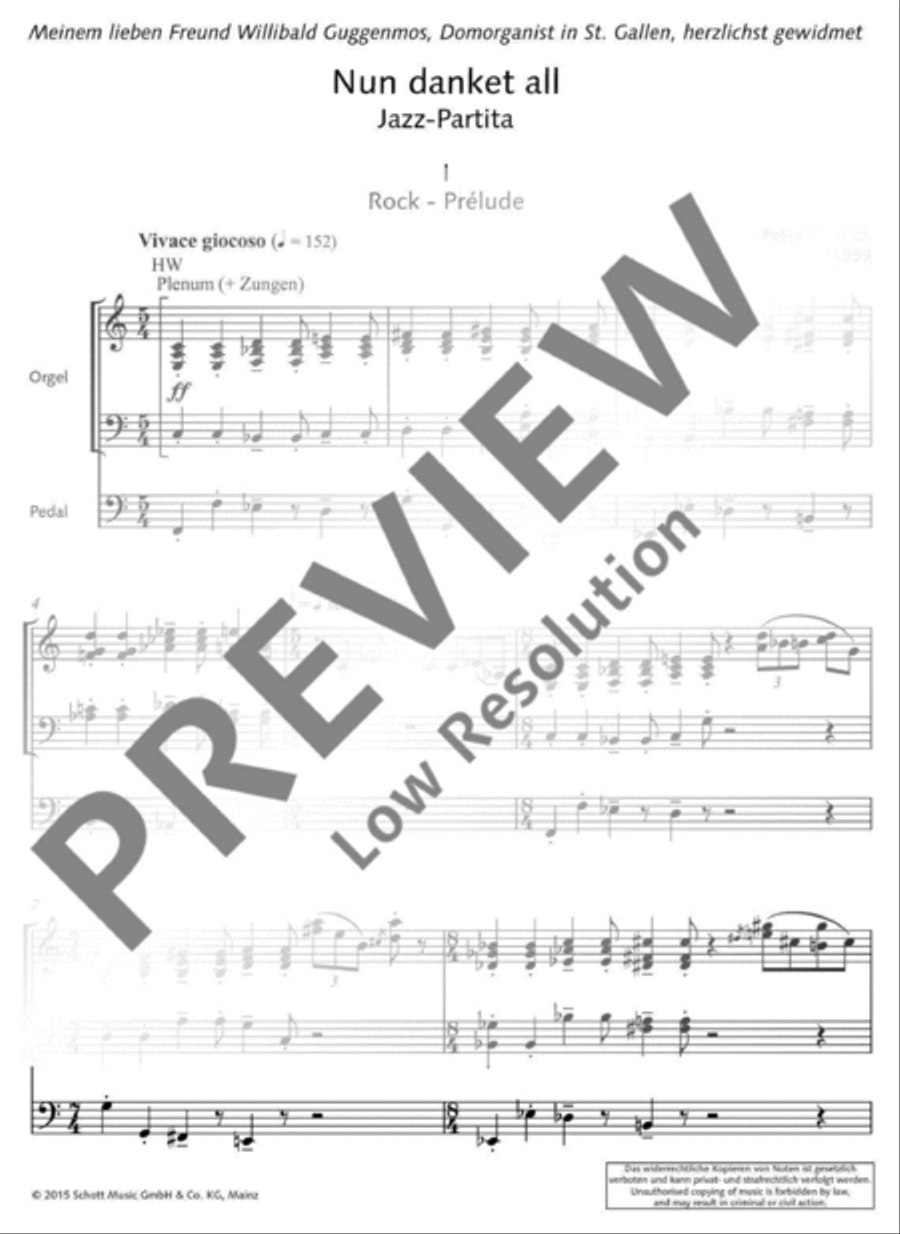 Nun danket all Organ scores gallery preview page 6