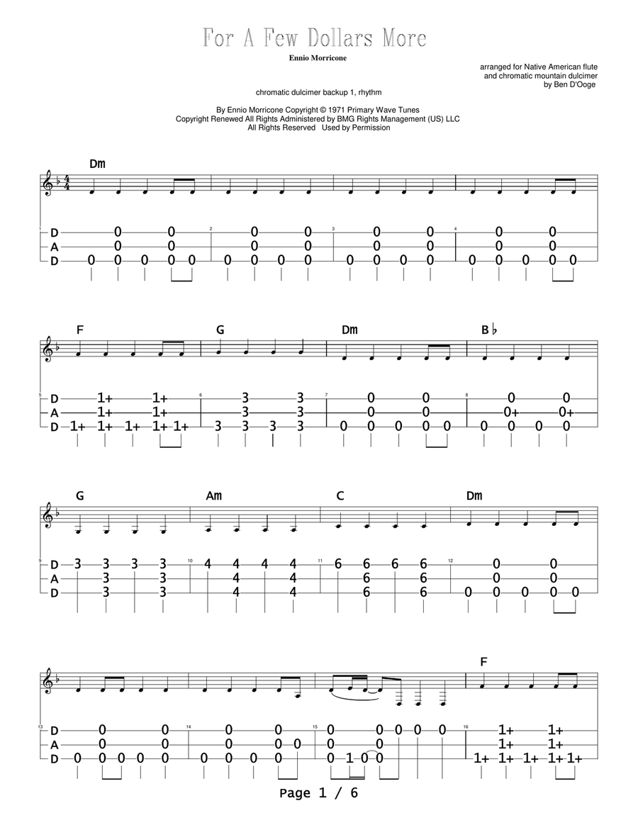 For A Few Dollars More Woodwind Duet scores gallery preview page 5