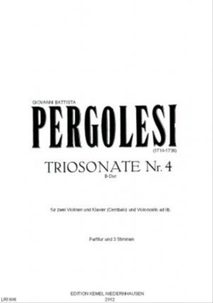 Triosonate Nr. 4 B-dur Cello scores gallery preview page 1