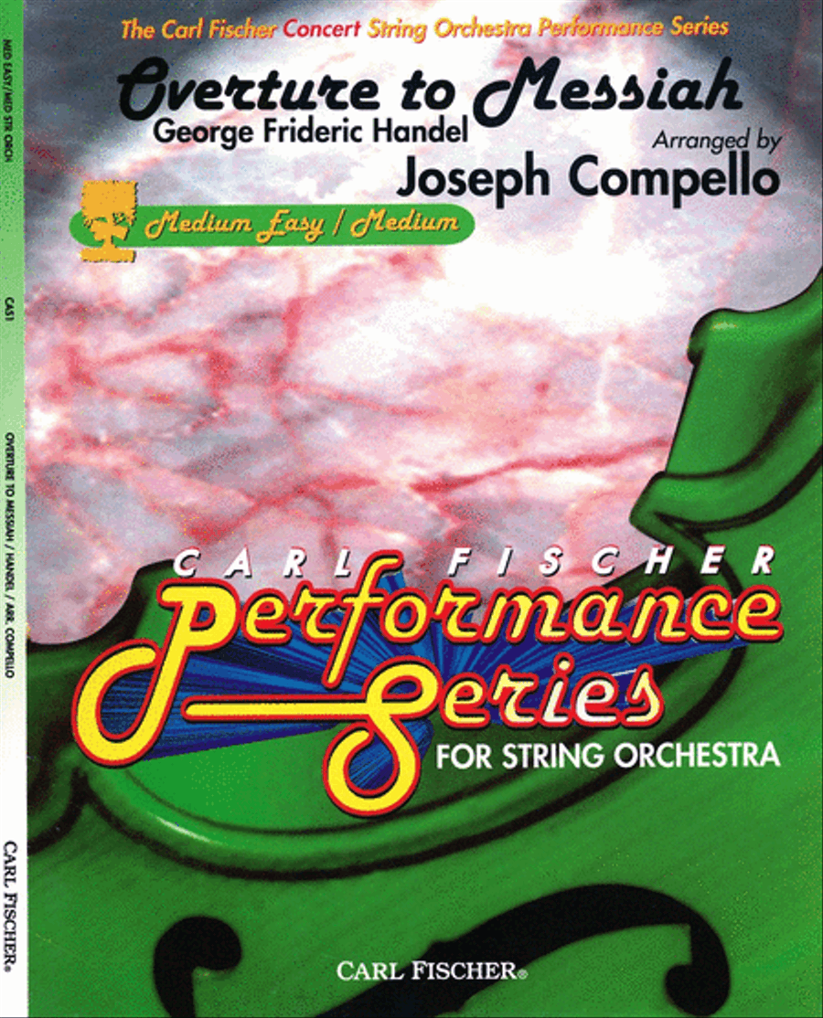 Overture To Messiah by George Frideric Handel String Orchestra - Sheet Music