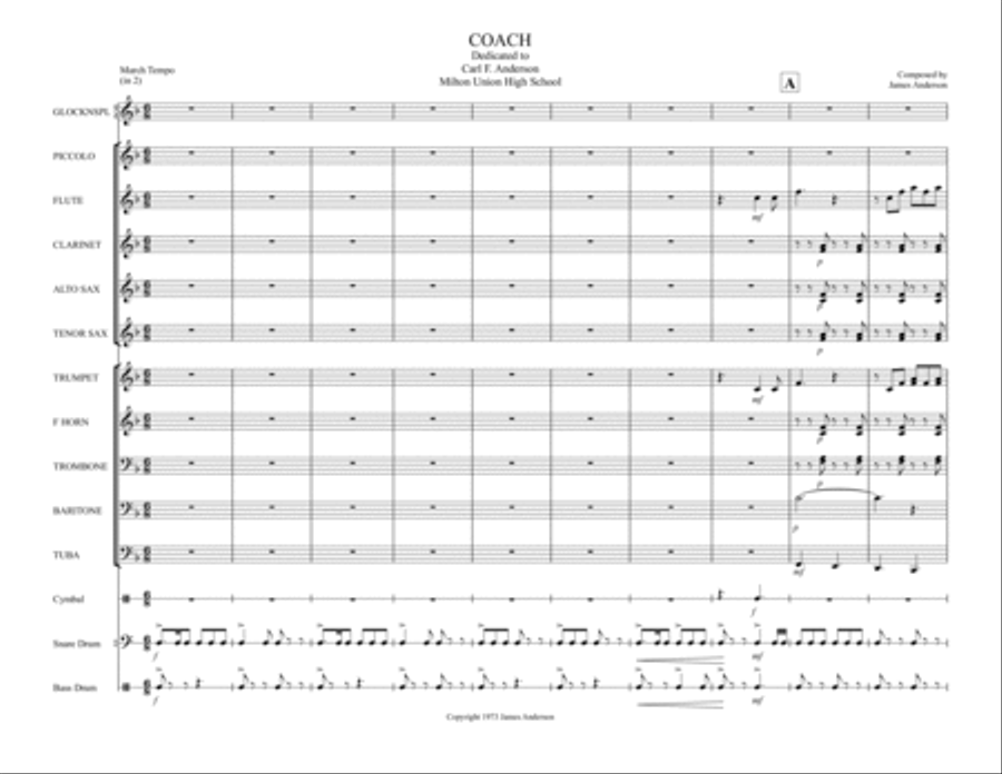 COACH Marching Band scores gallery preview page 1