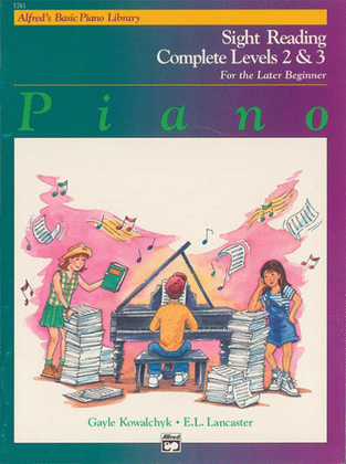 Book cover for Alfred's Basic Piano Library: Sight Reading Book Complete Level 2 & 3