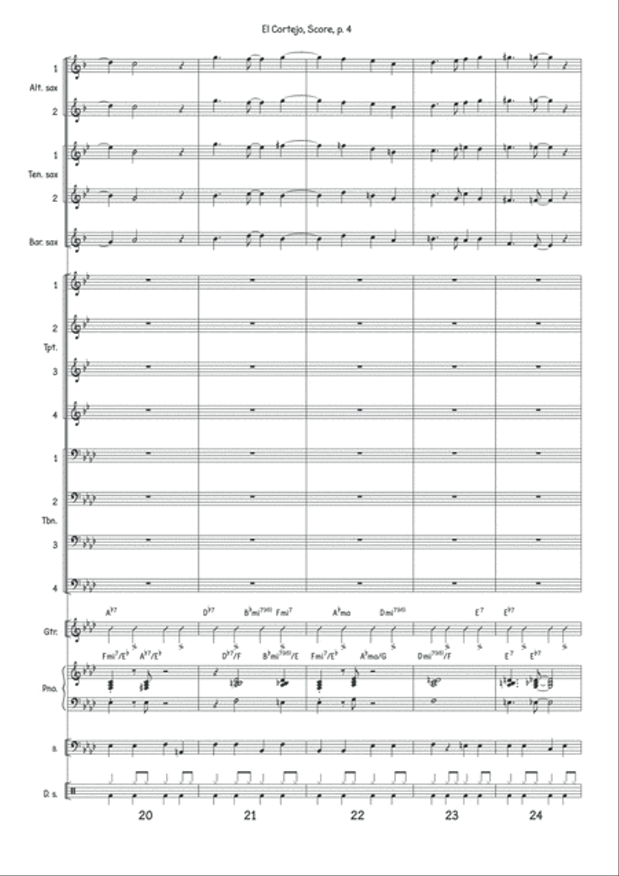 El cortejo El cortejo Jazz Ensemble scores gallery preview page 6