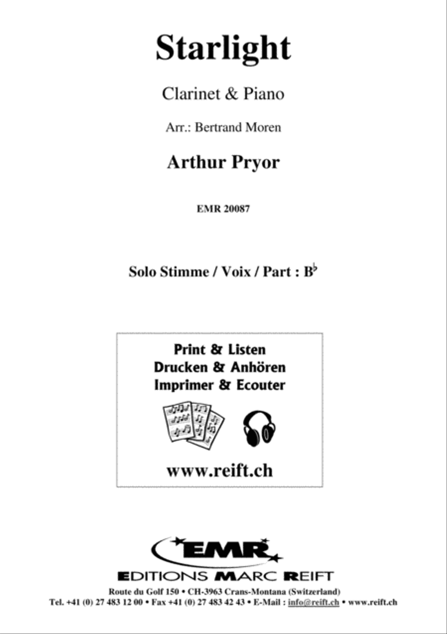 Starlight Clarinet Solo scores gallery preview page 2