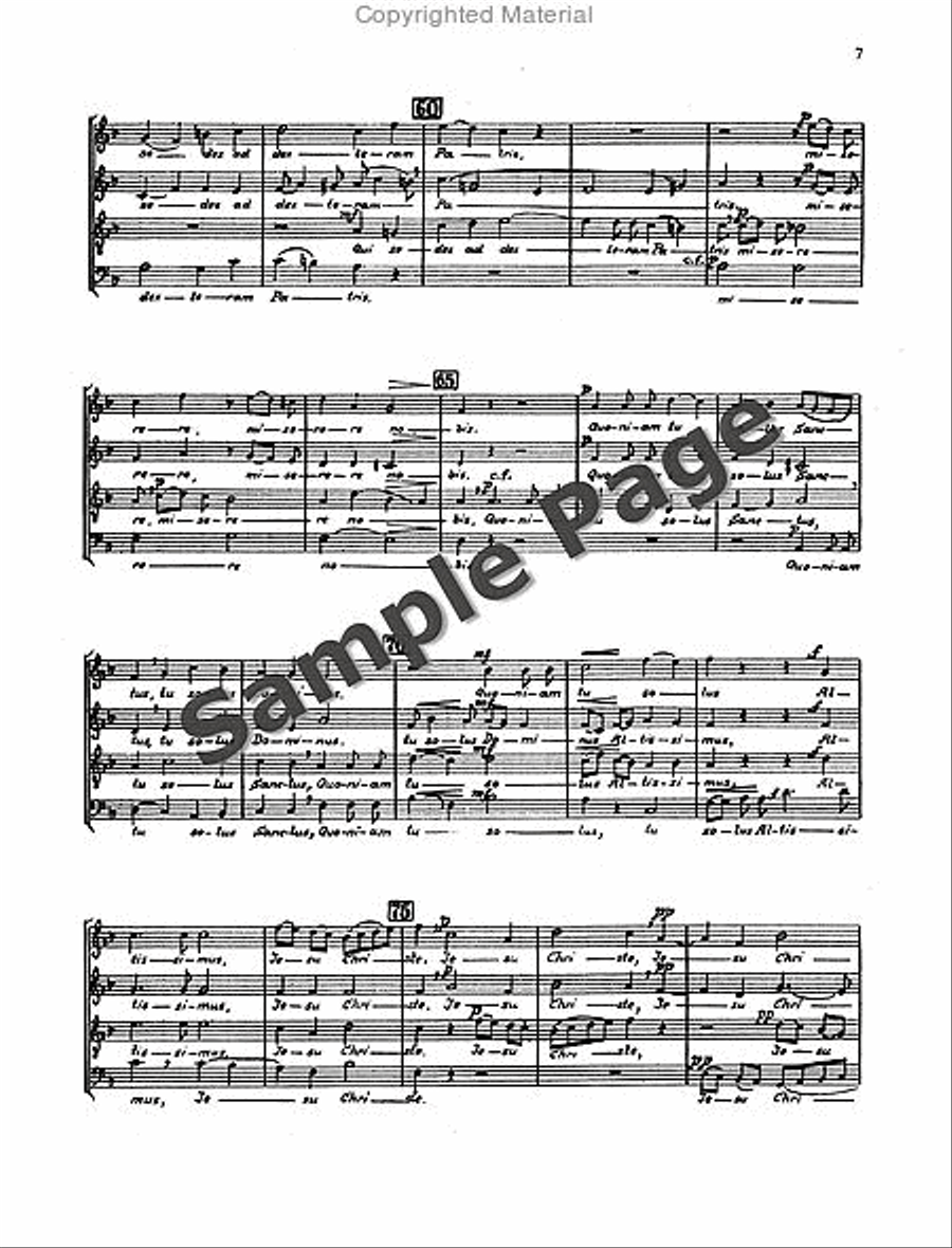 Mass in D Minor 4-Part scores gallery preview page 8