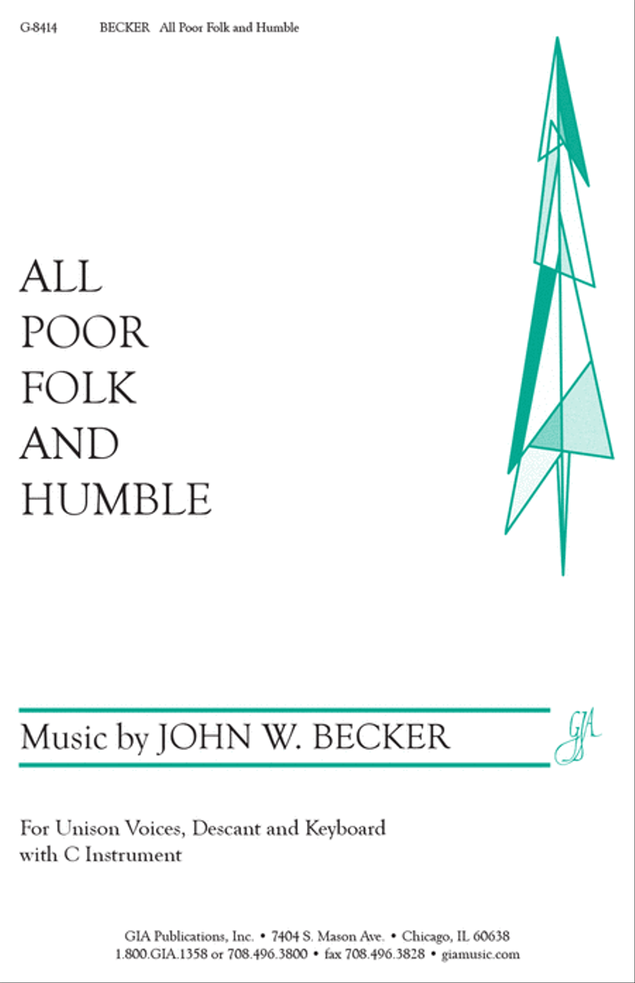 All Poor Folk and Humble Unison Choir scores gallery preview page 1
