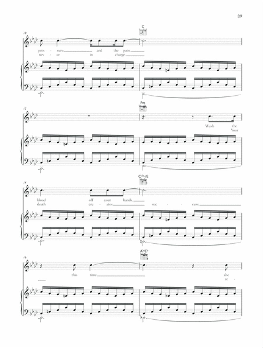 Ruled By Secrecy Piano, Vocal, Guitar scores gallery preview page 2