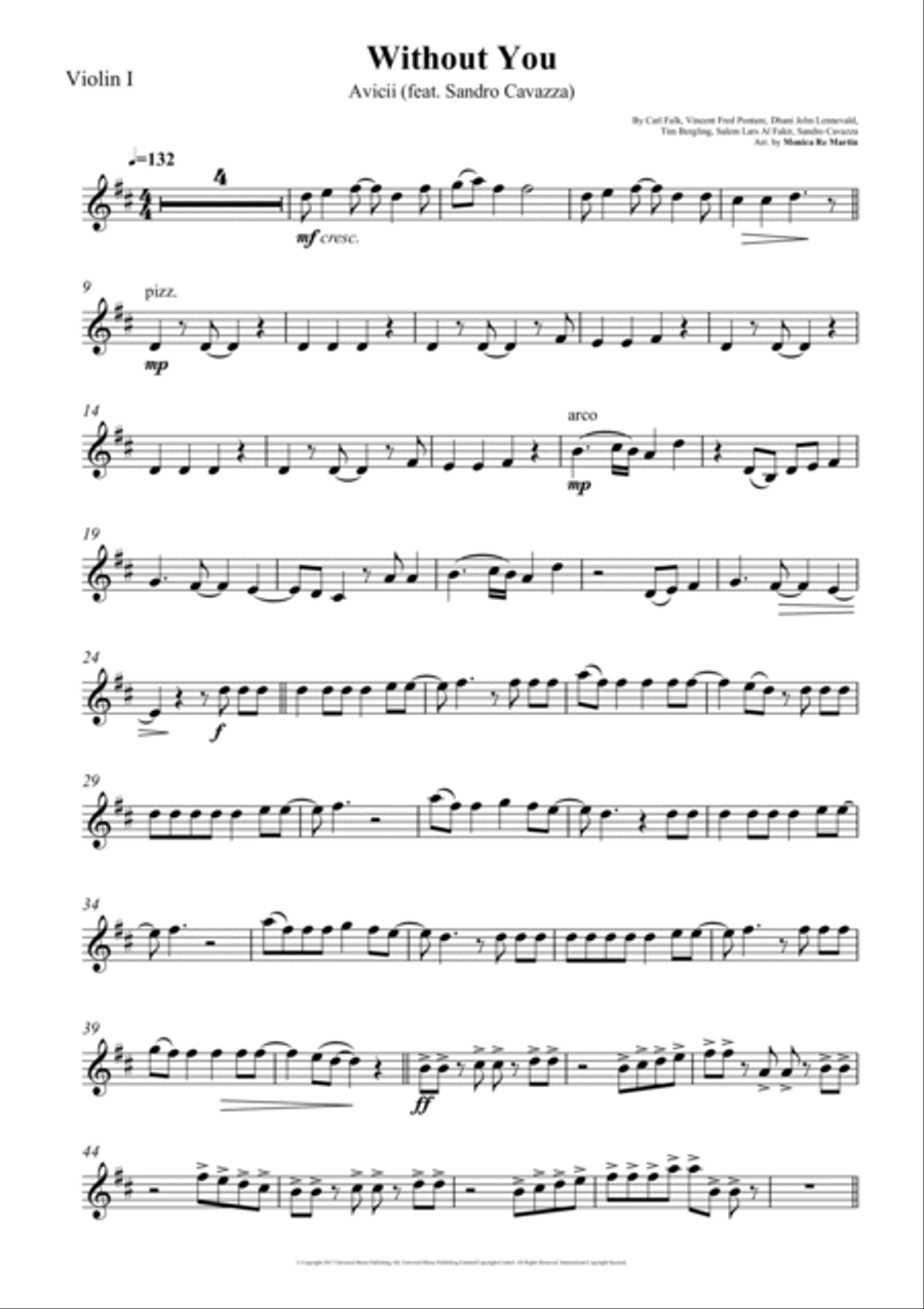 Without You Feat. Sandro Cavazza String Trio scores gallery preview page 3