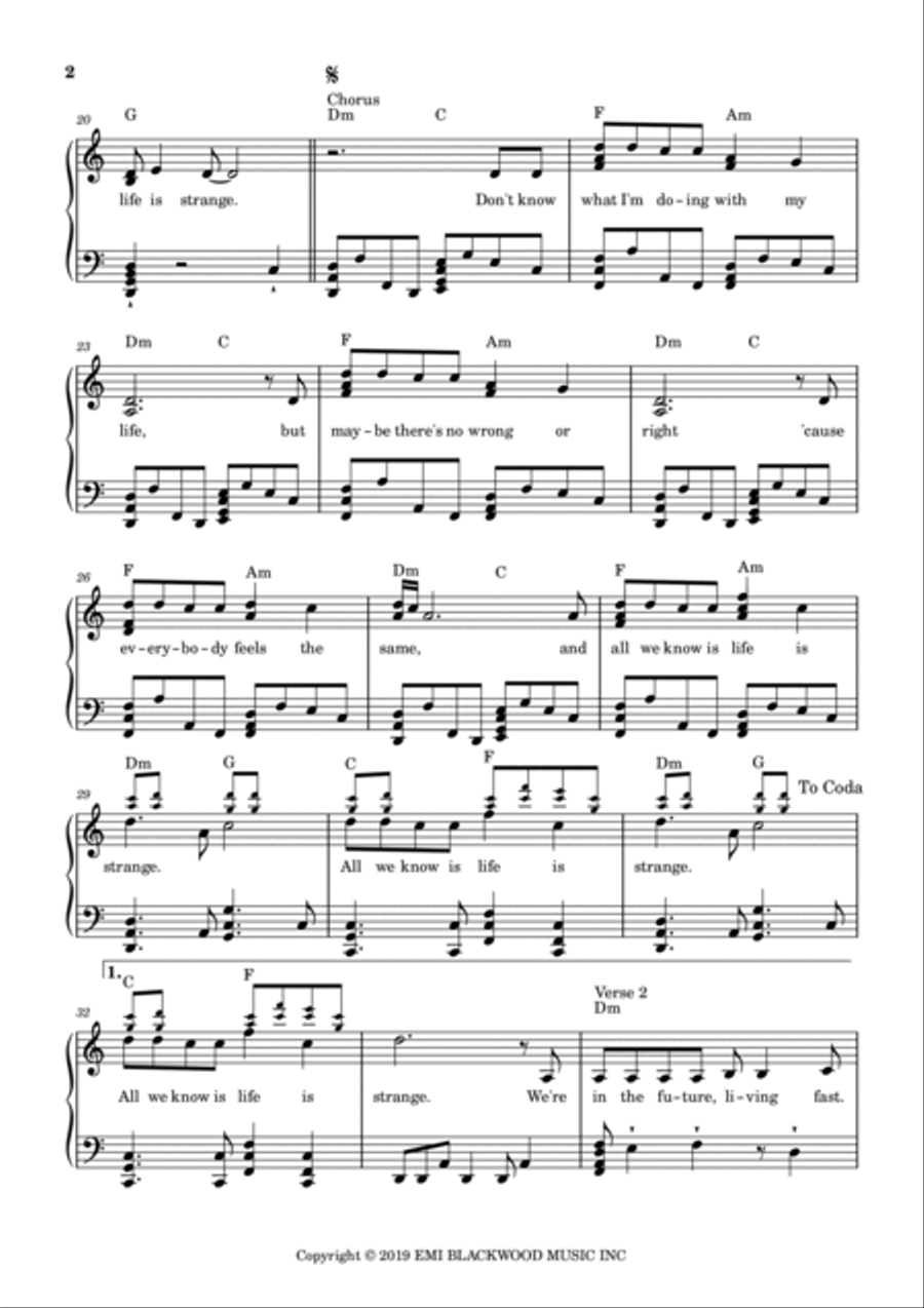 Life Is Strange Life Is Strange Piano Solo scores gallery preview page 2