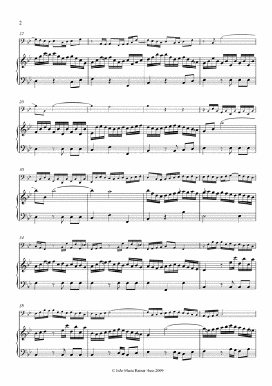 J.S.Bach Sonata in g, BWV 1020 Small Ensemble scores gallery preview page 3