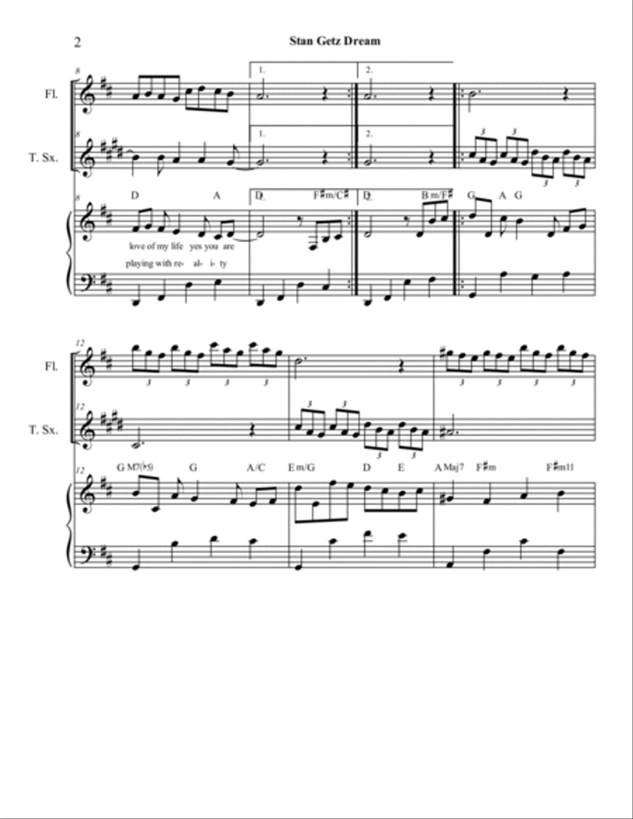 Stan Getz Dream Small Ensemble scores gallery preview page 2