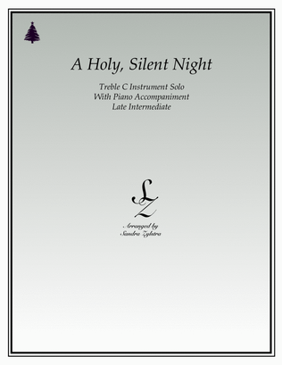 Book cover for A Holy, Silent Night (treble C instrument solo)