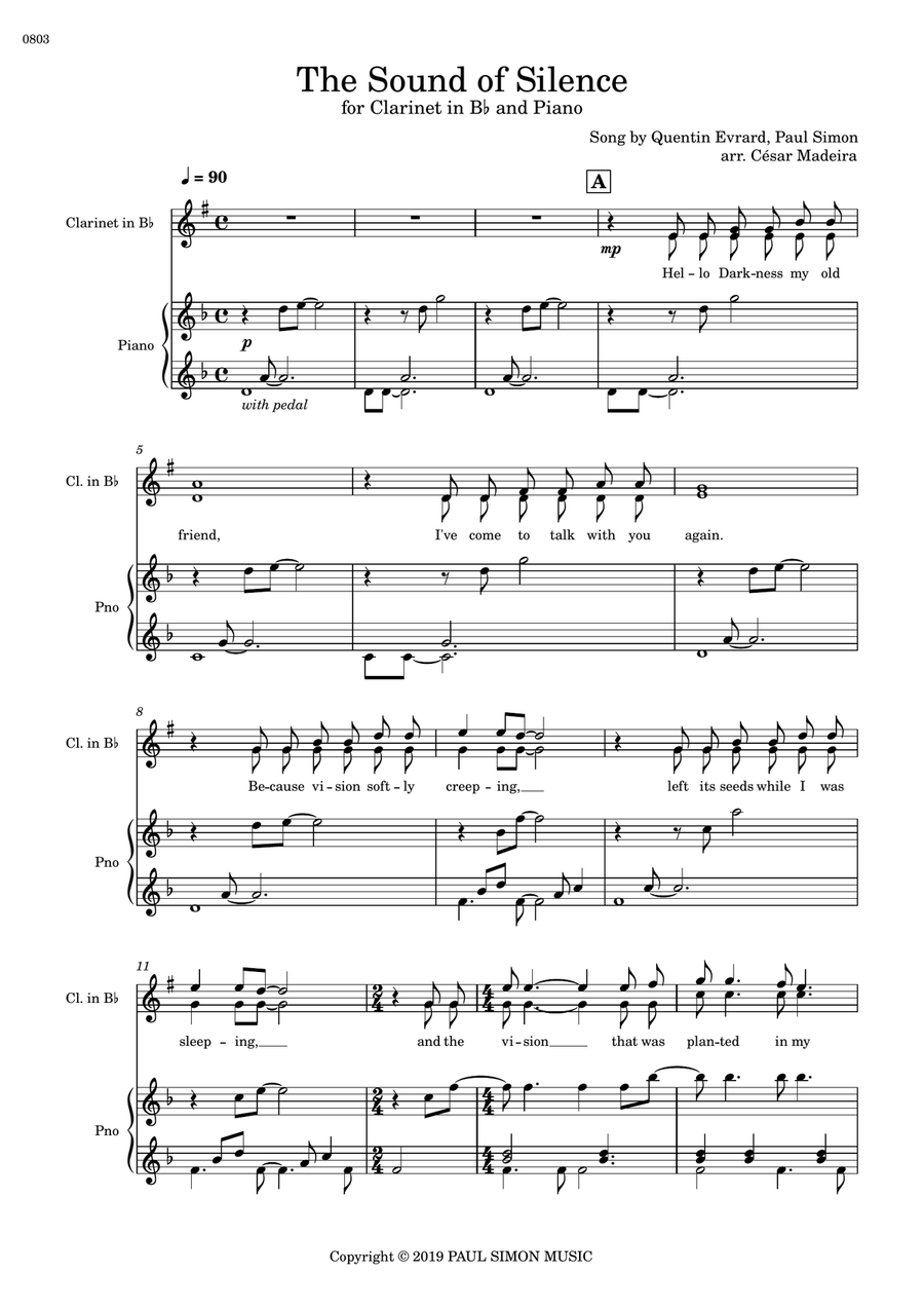 The Sound Of Silence B-Flat Clarinet scores gallery preview page 2