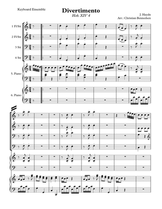 Book cover for Haydn - Divertimento Hob. XIV 4 - Keyboard Ensemble
