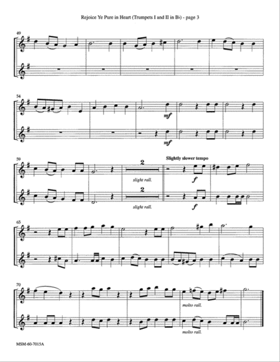 Rejoice, Ye Pure in Heart Choir scores gallery preview page 3