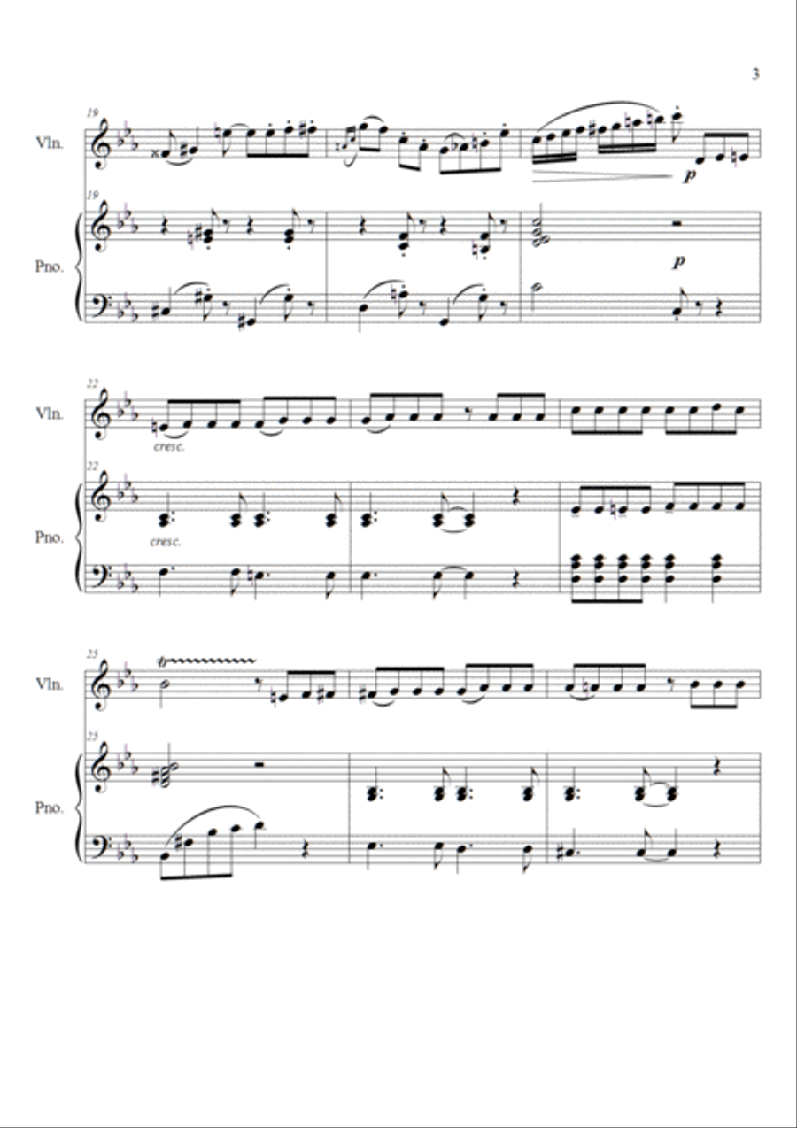 Penguins for Violin and Piano Violin Solo scores gallery preview page 3