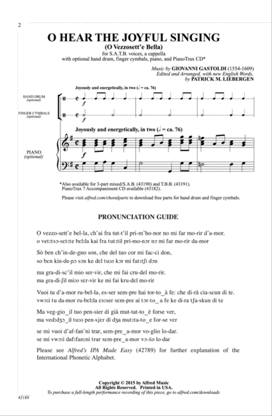 O Hear the Joyful Singing A Cappella scores gallery preview page 1