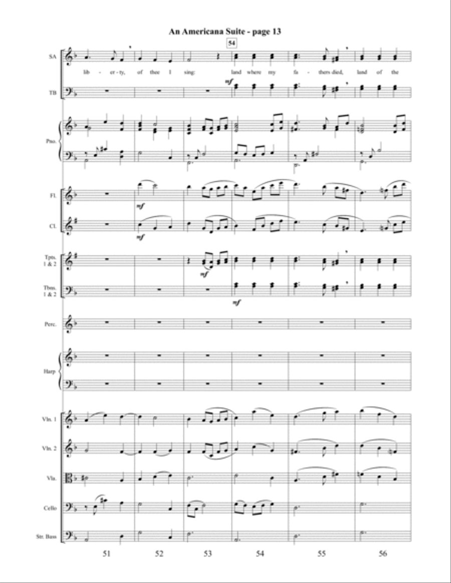 An Americana Suite 4-Part scores gallery preview page 14