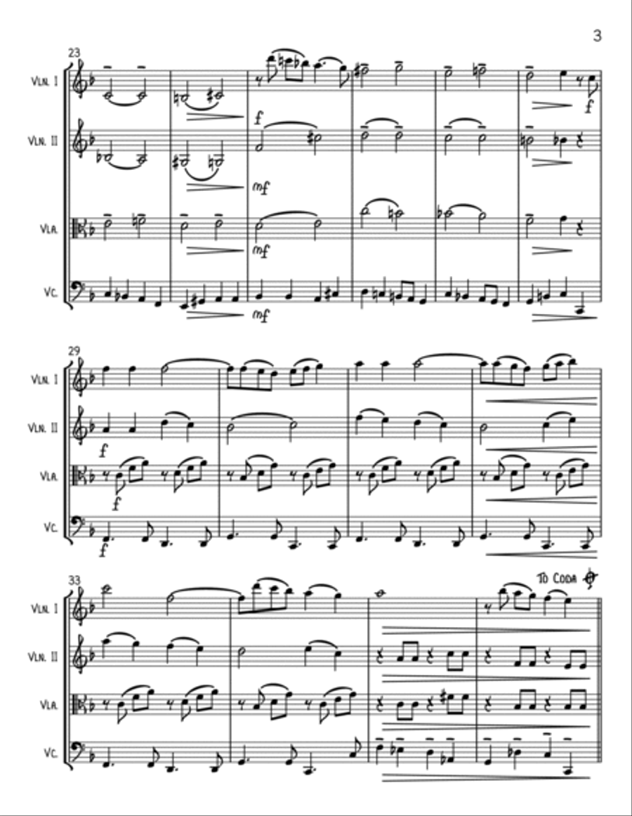 Heart And Soul String Quartet scores gallery preview page 3