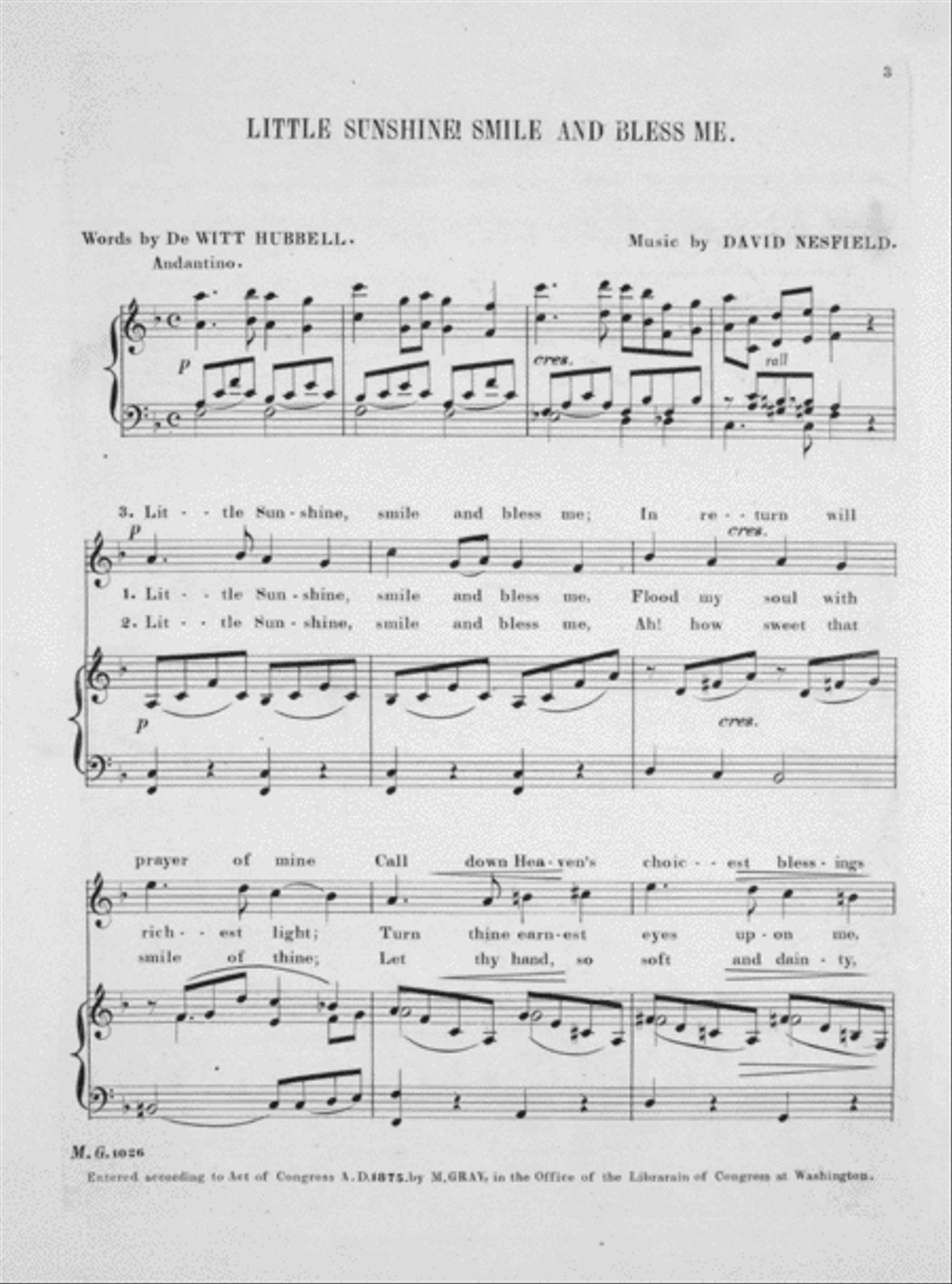 Little Sunshine Smile and Bless Me 4-Part scores gallery preview page 2