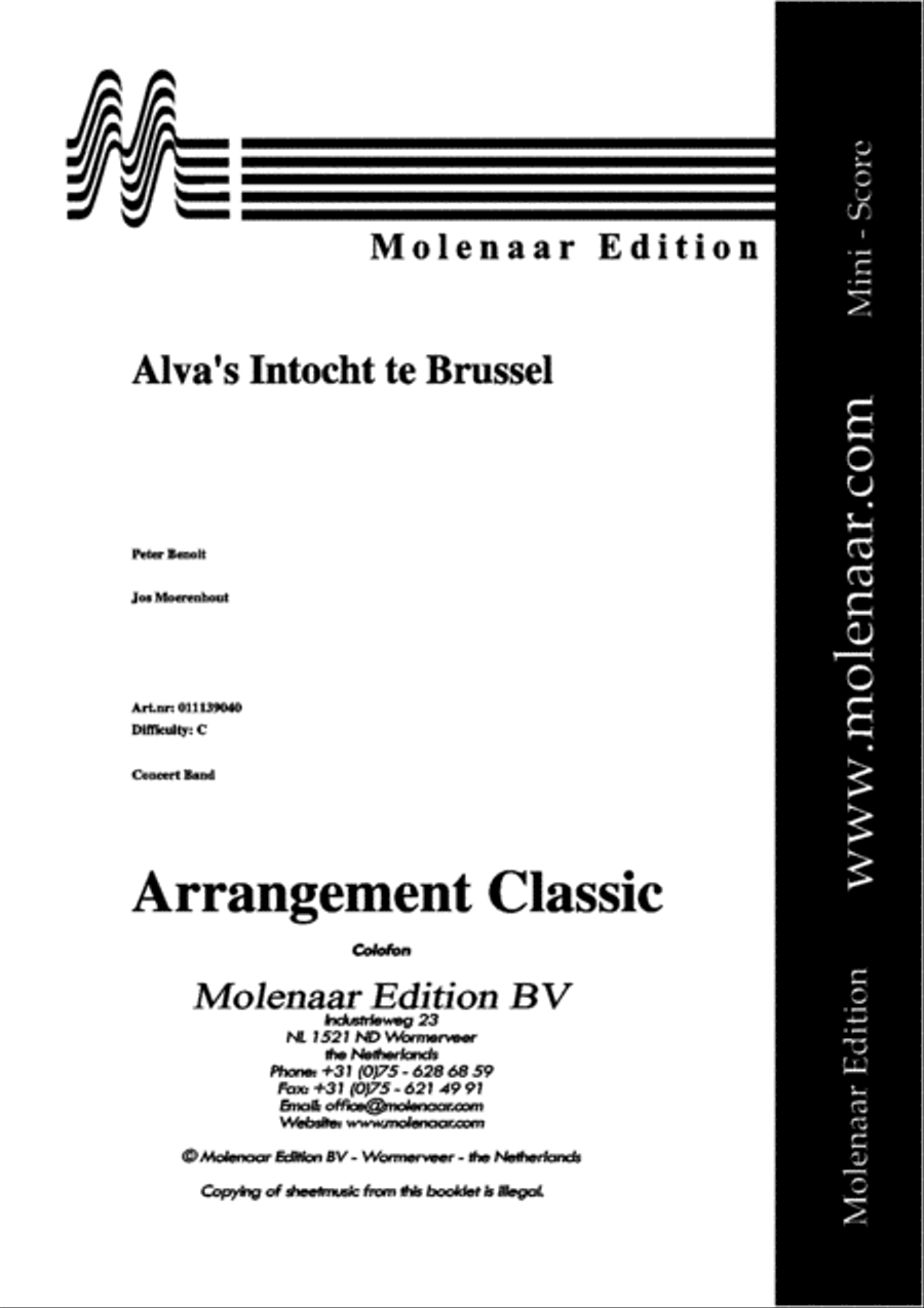 Alva's Intocht Te Brussel Concert Band scores gallery preview page 2