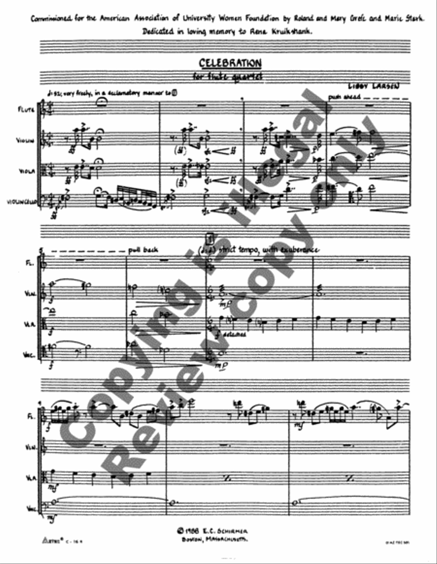 Celebration Flute Quartet scores gallery preview page 3