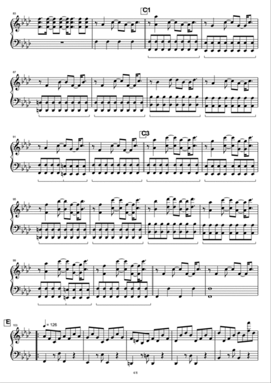 Intense Piano Solo scores gallery preview page 4
