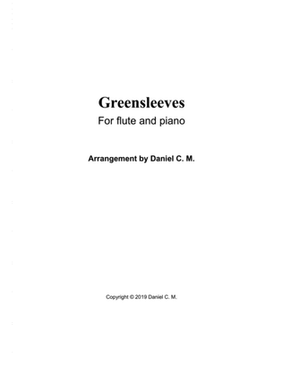 Book cover for Greensleeves for flute and piano (easy)
