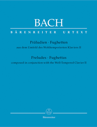 Book cover for Preludes and Fughettas composed in conjunction with the Well-Tempered Clavier II