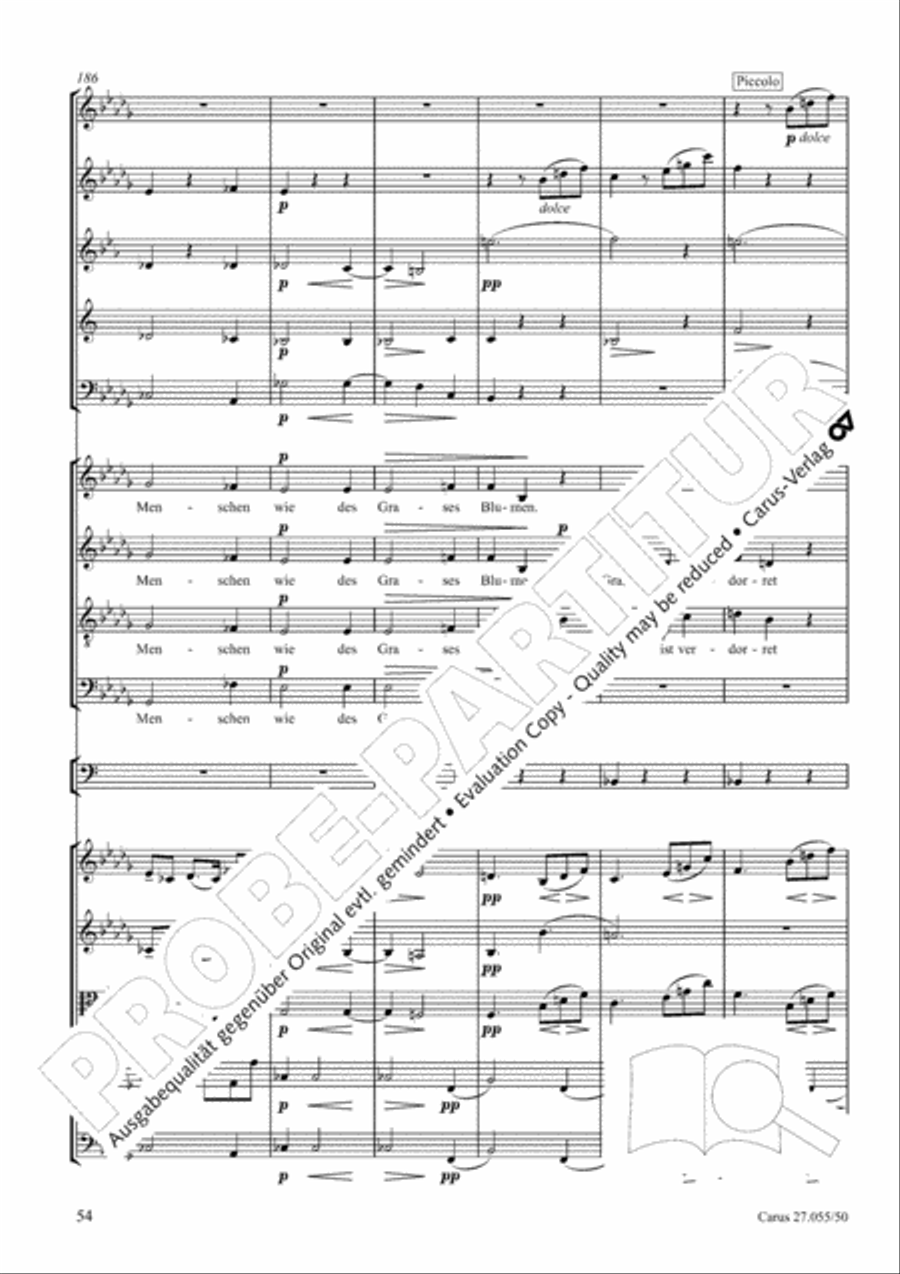 Ein Deutsches Requiem (German Requiem) 4-Part scores gallery preview page 61