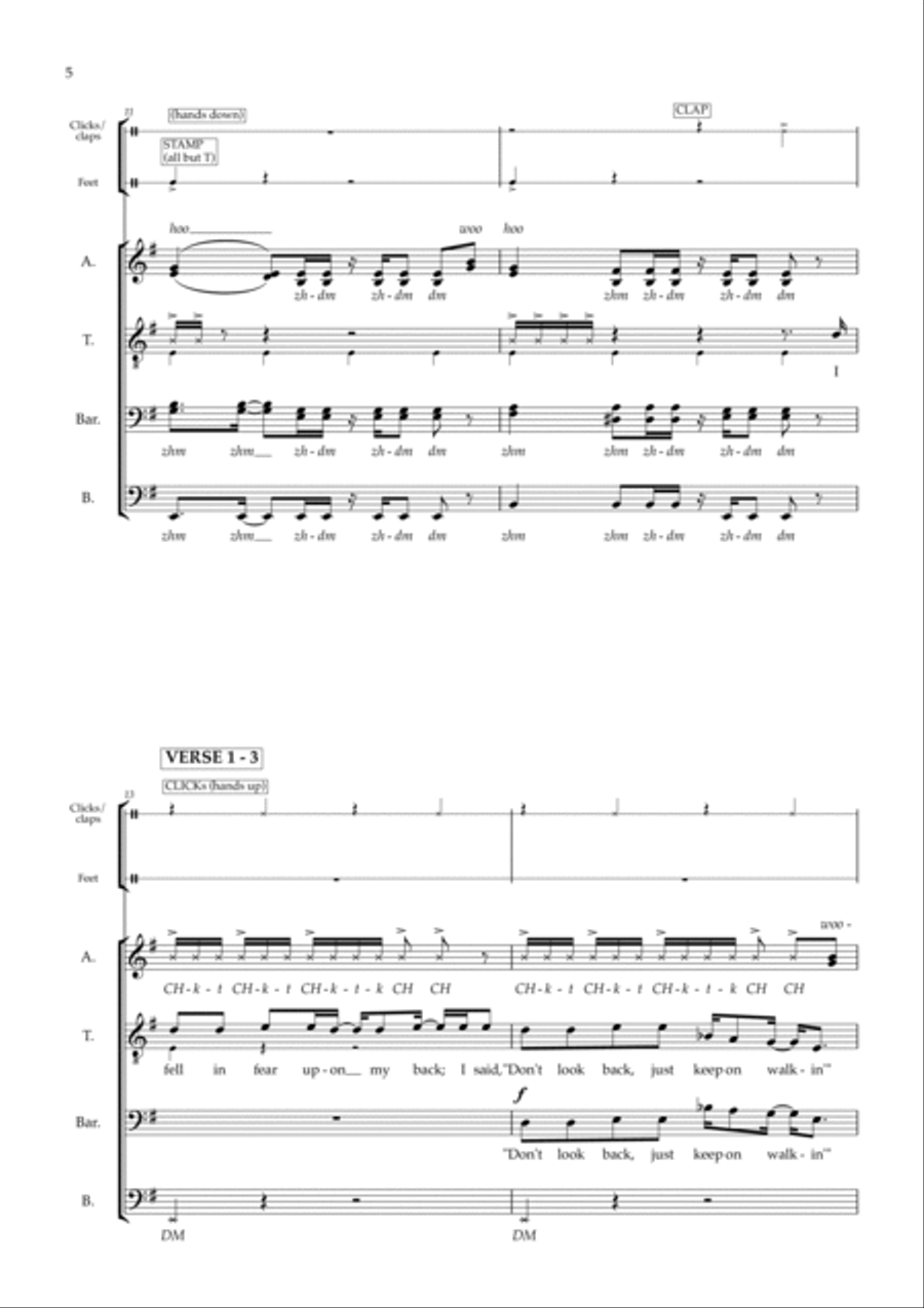 Black Horse And The Cherry Tree Divisi scores gallery preview page 5