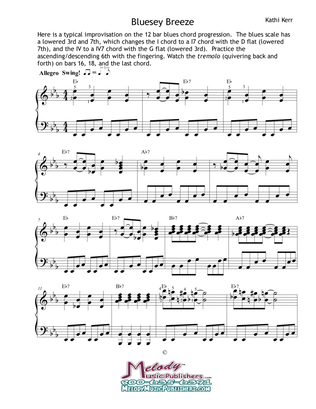 Piano solo late intermediate - "Blusey Breeze"