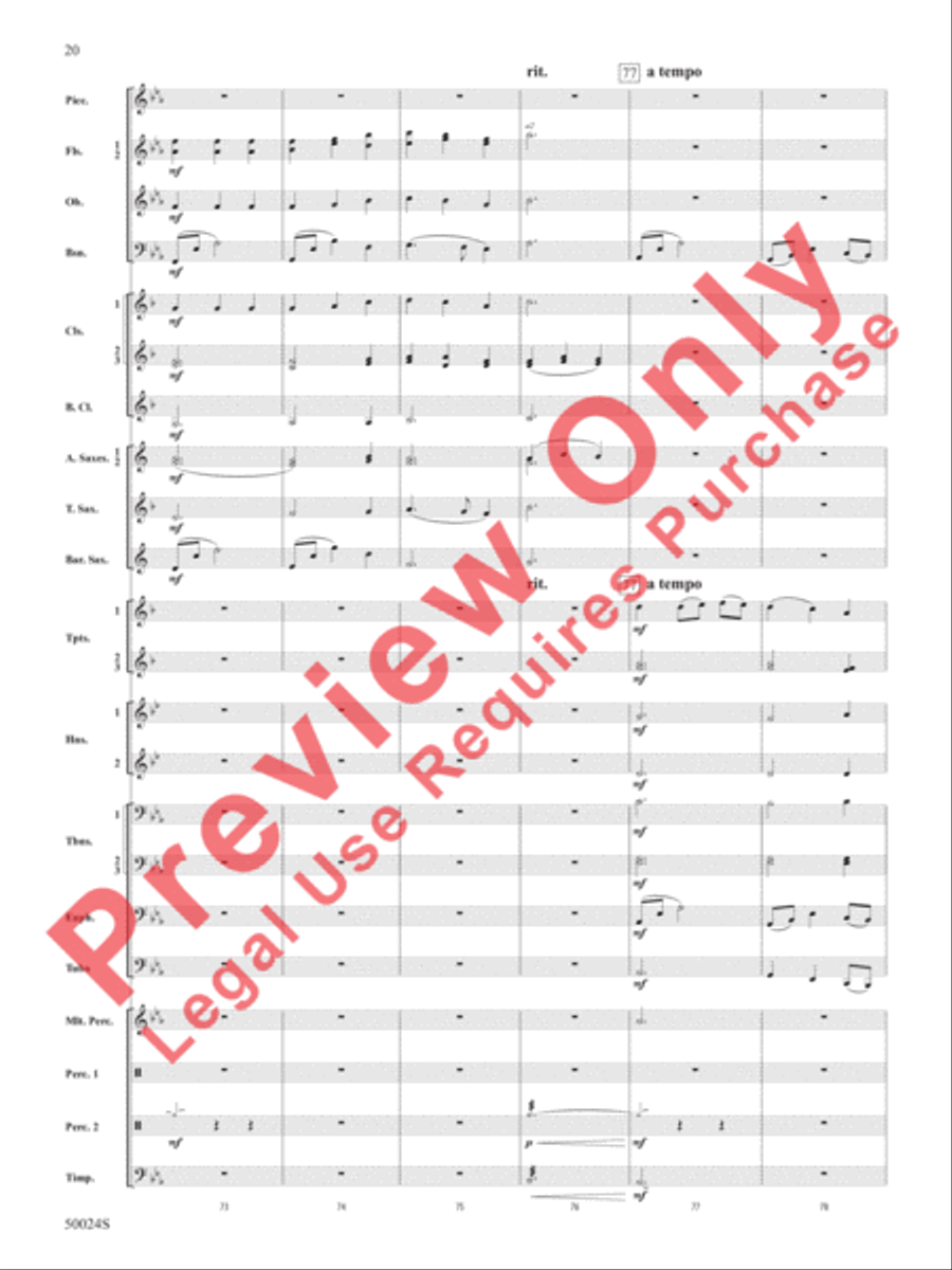 A Beacon of Light A Beacon of Light Concert Band scores gallery preview page 21