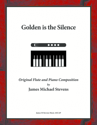 Book cover for Golden is the Silence - Flute & Piano