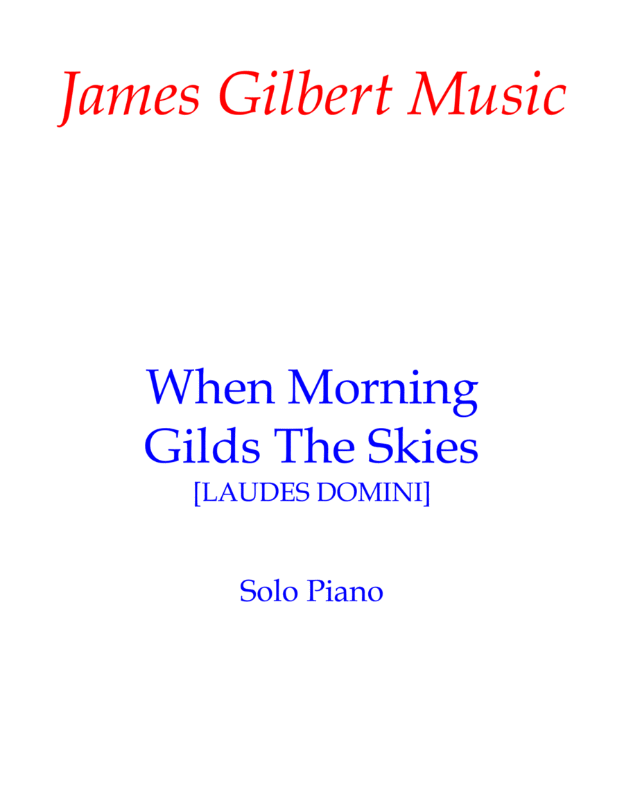 When Morning Gilds The Skies Piano Solo scores gallery preview page 1