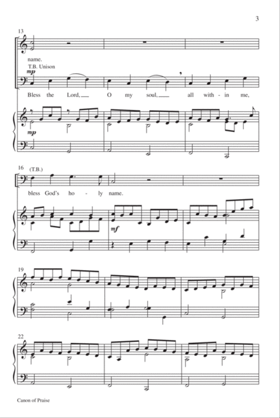 Canon of Praise Canon of Praise 4-Part scores gallery preview page 4